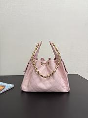 Chanel 25 Small Handbag Pink Calfskin Gold 30x26x14cm - 4