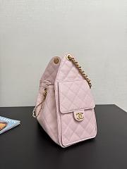 Chanel 25 Small Handbag Pink Calfskin Gold 30x26x14cm - 3