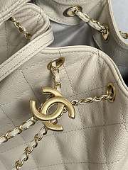 Chanel Medium 25C Hobo Bag Beige Caviar Gold 40x30x15cm - 6