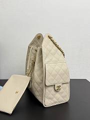 Chanel Medium 25C Hobo Bag Beige Caviar Gold 40x30x15cm - 4