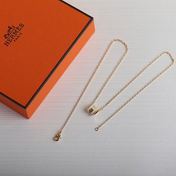 Hermes White Necklace