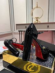 Christian Louboutin Sandaloo 130mm Patent Black Heel - 4
