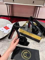 Christian Louboutin Sandaloo 130mm Patent Black Heel - 2