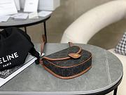 Celine Mini Besace Triomphe Canvas Calfskin 15x11x4cm - 2