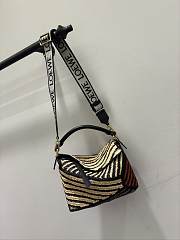 Loewe Small Puzzle Bag Raffia Calfskin 24x10.5x16.5cm - 6
