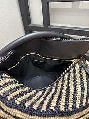 Loewe Small Puzzle Bag Raffia Calfskin 24x10.5x16.5cm - 3