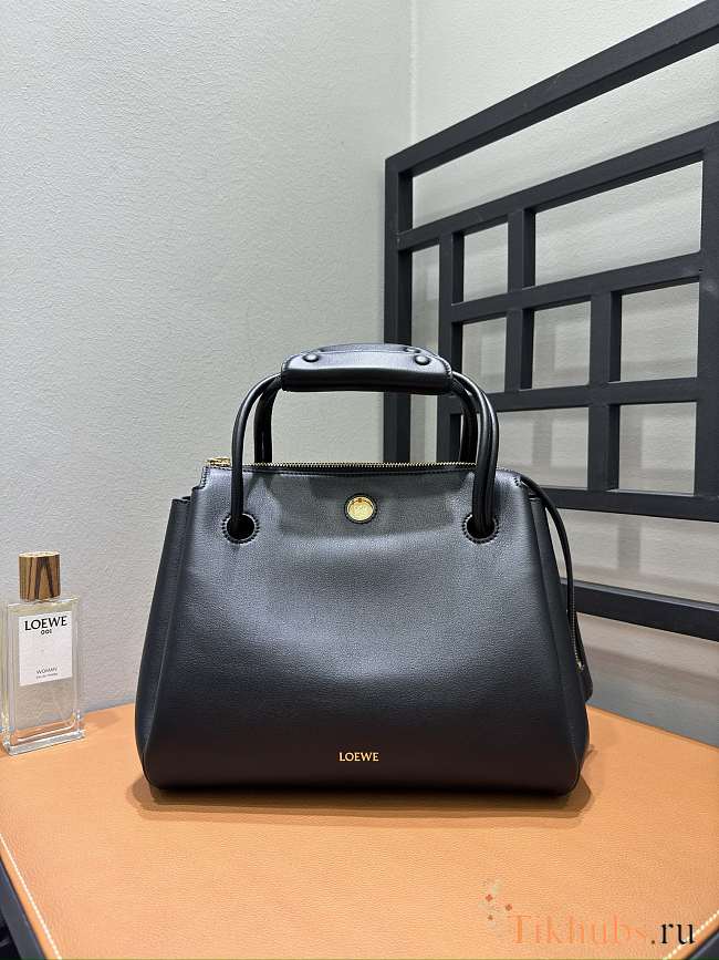 Loewe Medium Madrid Bag Supple Calfskin Black 29x11x23cm - 1