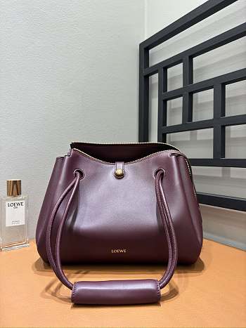 Loewe Medium Madrid Bag Supple Calfskin Wine 29x11x23cm