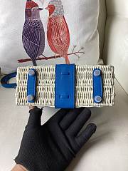 Hermes Kelly Picnic Mini Bag Blue Silver 19cm - 5