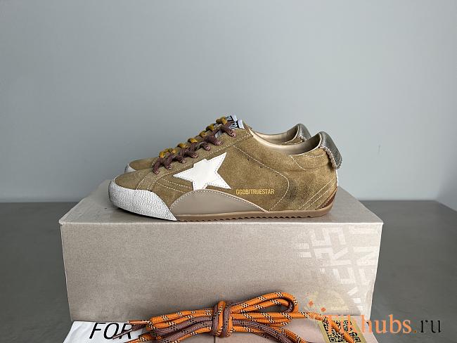 Golden Goose True-Star Pastel Tobacco Suede Sneaker - 1