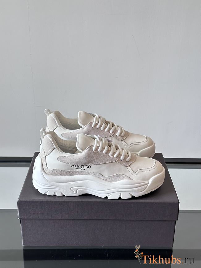 Valentino Gumboy Calfskin Sneaker White - 1