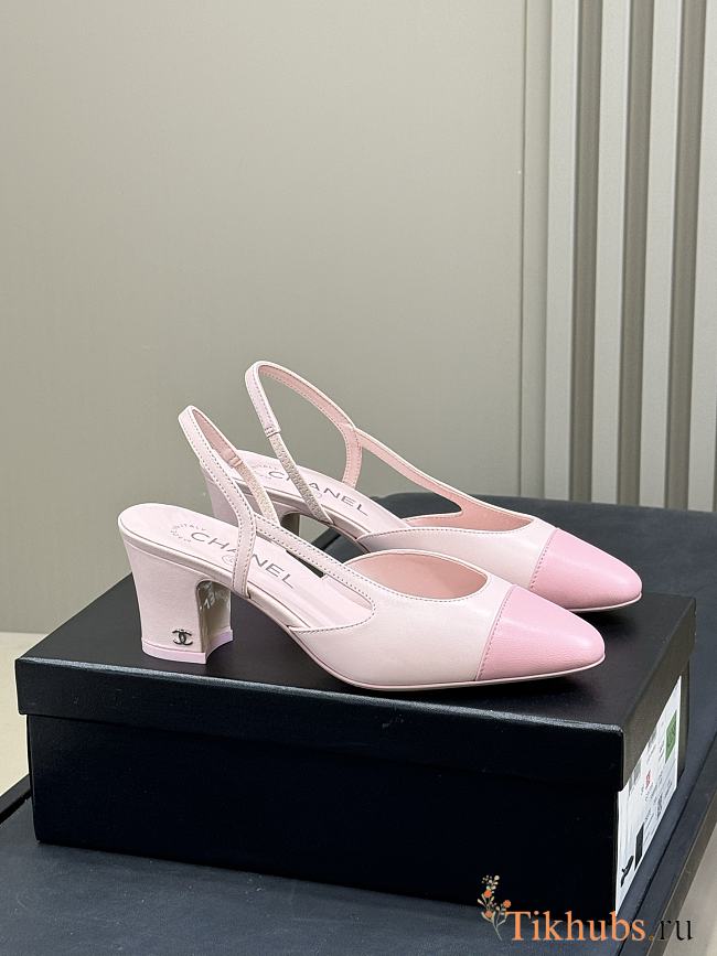 Chanel Slingback Pink Pump Heel 6cm - 1