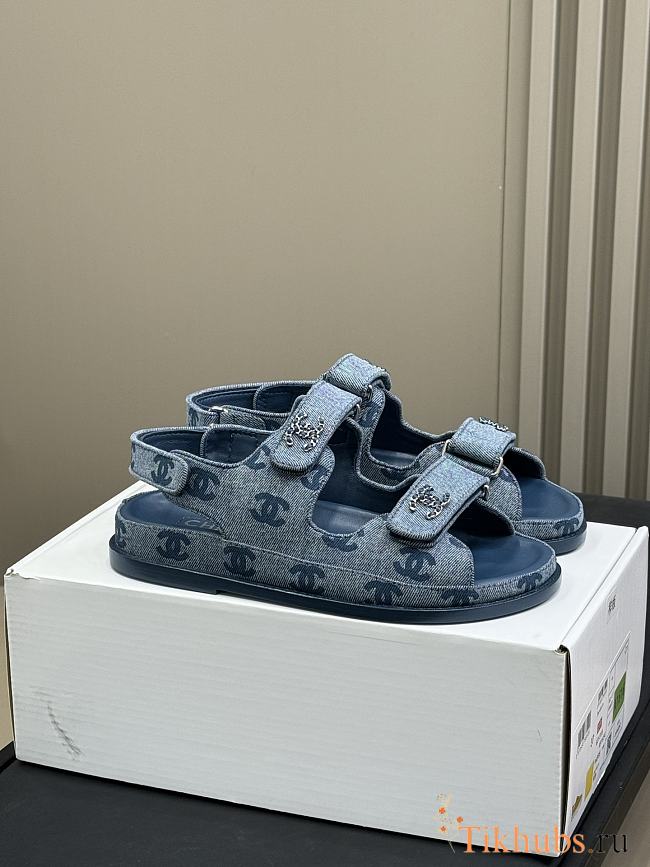 Chanel Blue Denim Sandal 02 - 1