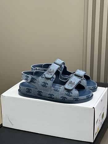 Chanel Blue Denim Sandal 02