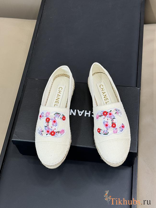 Chanel Espadrille Flat White - 1