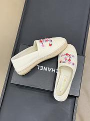 Chanel Espadrille Flat White - 4