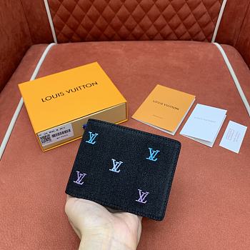 Louis Vuitton LV Multiple Wallet Denim 11.5x9x1.5cm