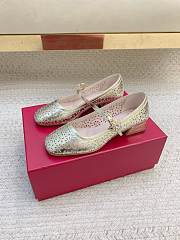 Roger Vivier Vivier Leather Mary Jane Pumps Gold - 1