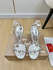 Christian Louboutin 100mm Rosalie Jewel Sandals Silver - 3