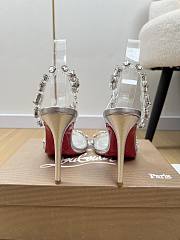 Christian Louboutin 100mm Rosalie Jewel Sandals Silver - 2