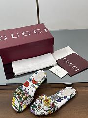 Gucci Slide Horsebit White Multicolor Slides - 3