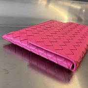 Bottega Veneda Flap Pouch Clutch Pink 26x19x1.5cm - 4