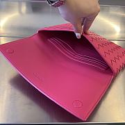 Bottega Veneda Flap Pouch Clutch Pink 26x19x1.5cm - 3