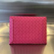 Bottega Veneda Flap Pouch Clutch Pink 26x19x1.5cm - 2