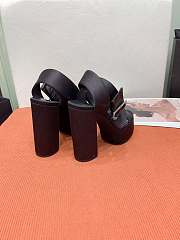 YSL Bianca Platform Sandals Black Heel 12cm - 4