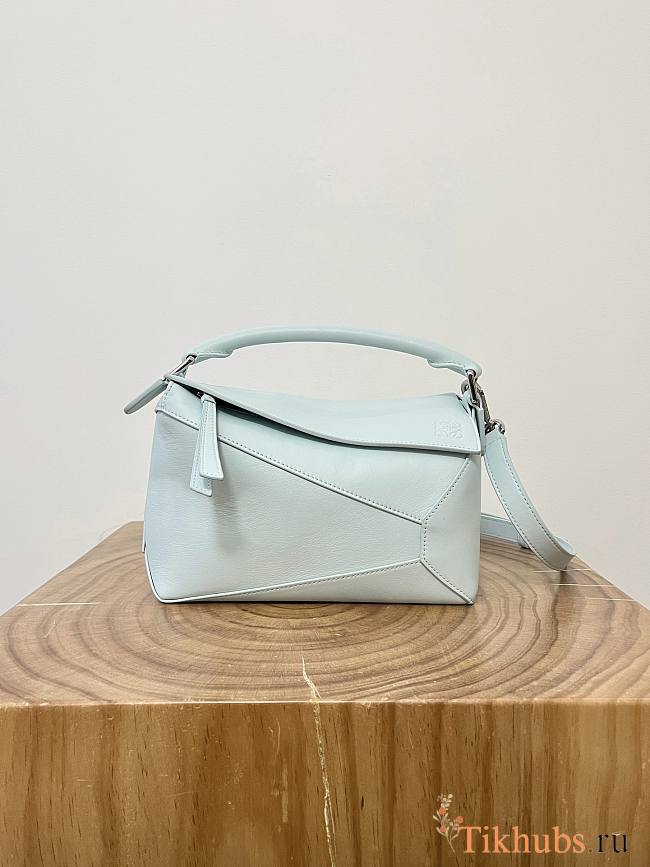 Loewe Puzzle Small Bag Blue 24x16x10cm - 1