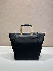 Prada Re-Nylon Leather Tote Bag Black 23x28.5x15cm - 6