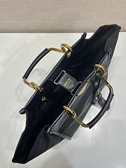 Prada Re-Nylon Leather Tote Bag Black 23x28.5x15cm - 2