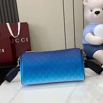 Gucci Chroma Small Cylinder Bag Blue 30x16x16cm