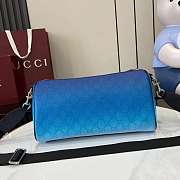 Gucci Chroma Small Cylinder Bag Blue 30x16x16cm - 4
