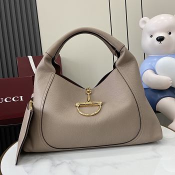 Gucci Softbit Maxi Shoulder Bag Taupe 46x26x16cm