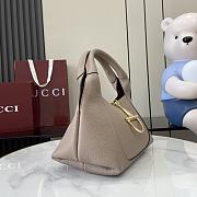 Gucci Softbit Medium Top Handle Bag Taupe 27.5x21x16cm - 6