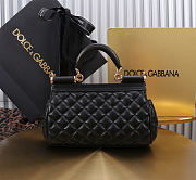 Dolce & Gabbana Sicily Small Leather Black 18x11x6cm - 5