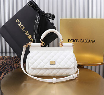 Dolce & Gabbana Sicily Small Leather White 18x11x6cm