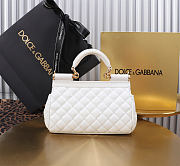 Dolce & Gabbana Sicily Small Leather White 18x11x6cm - 5