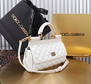 Dolce & Gabbana Sicily Small Leather White 18x11x6cm - 2