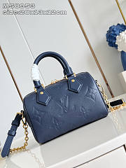 Louis Vuitton LV Speedy 20 Bag Navy Blue 20.5x13.5x12cm - 1