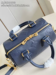 Louis Vuitton LV Speedy 20 Bag Navy Blue 20.5x13.5x12cm - 6