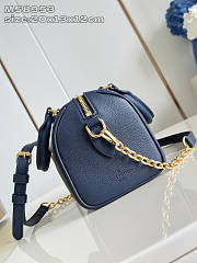 Louis Vuitton LV Speedy 20 Bag Navy Blue 20.5x13.5x12cm - 5