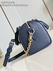 Louis Vuitton LV Speedy 20 Bag Navy Blue 20.5x13.5x12cm - 3