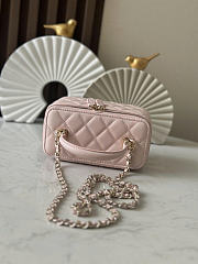 Chanel Handle Vanity Case Light Pink Bag 17x10x8cm - 5