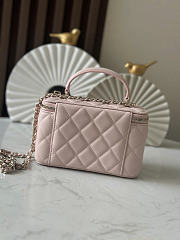 Chanel Handle Vanity Case Light Pink Bag 17x10x8cm - 6