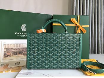 Goyard Goyardine Grand Hotel Trunk Bag Green 24.5x7.5x17cm