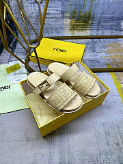 Fendi Feel Mesh Sandals Raffia - 2