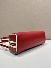 Prada Swing Smooth Leather Shoulder Bag Red 28x11.5x10cm - 6