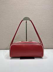 Prada Swing Smooth Leather Shoulder Bag Red 28x11.5x10cm - 4